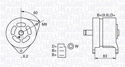 MAGNETI MARELLI 063324264010 -  Генератор